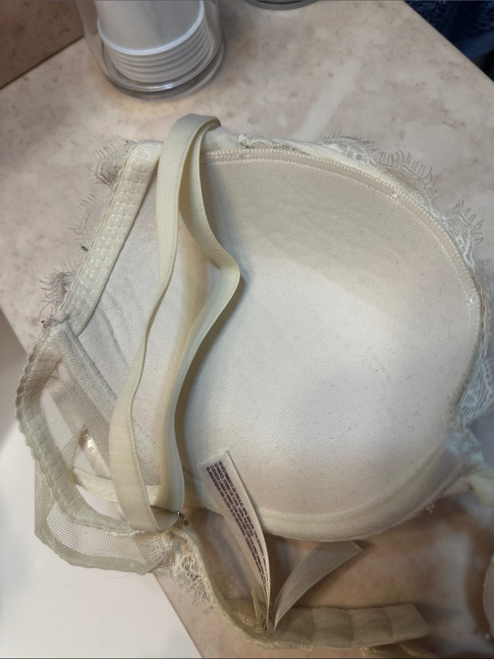 Gilligan & O'Malley Cream Lace Underwire Bra - Picture 6 of 6
